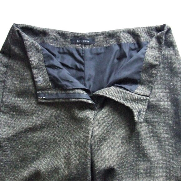 Louben pants vintage trousers gold and black mini check wide leg metallic 90s - Picture 8 of 8